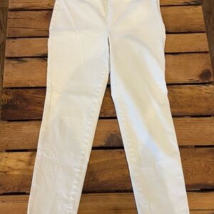 Talbots Cream Side Zip Chatham Ankle Pants